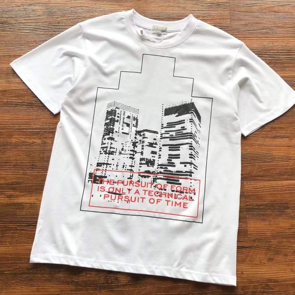 Cavermpt White Short Sleeve City Skyscraper Print T-Shirt - Picture 2 of 11